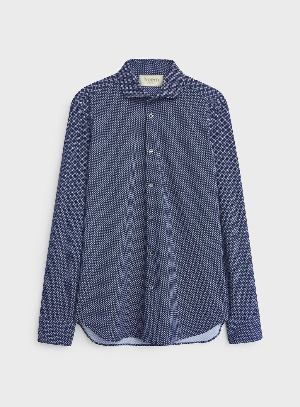 Chemise Confort Imprimée Como Marine Italienne Recyclée