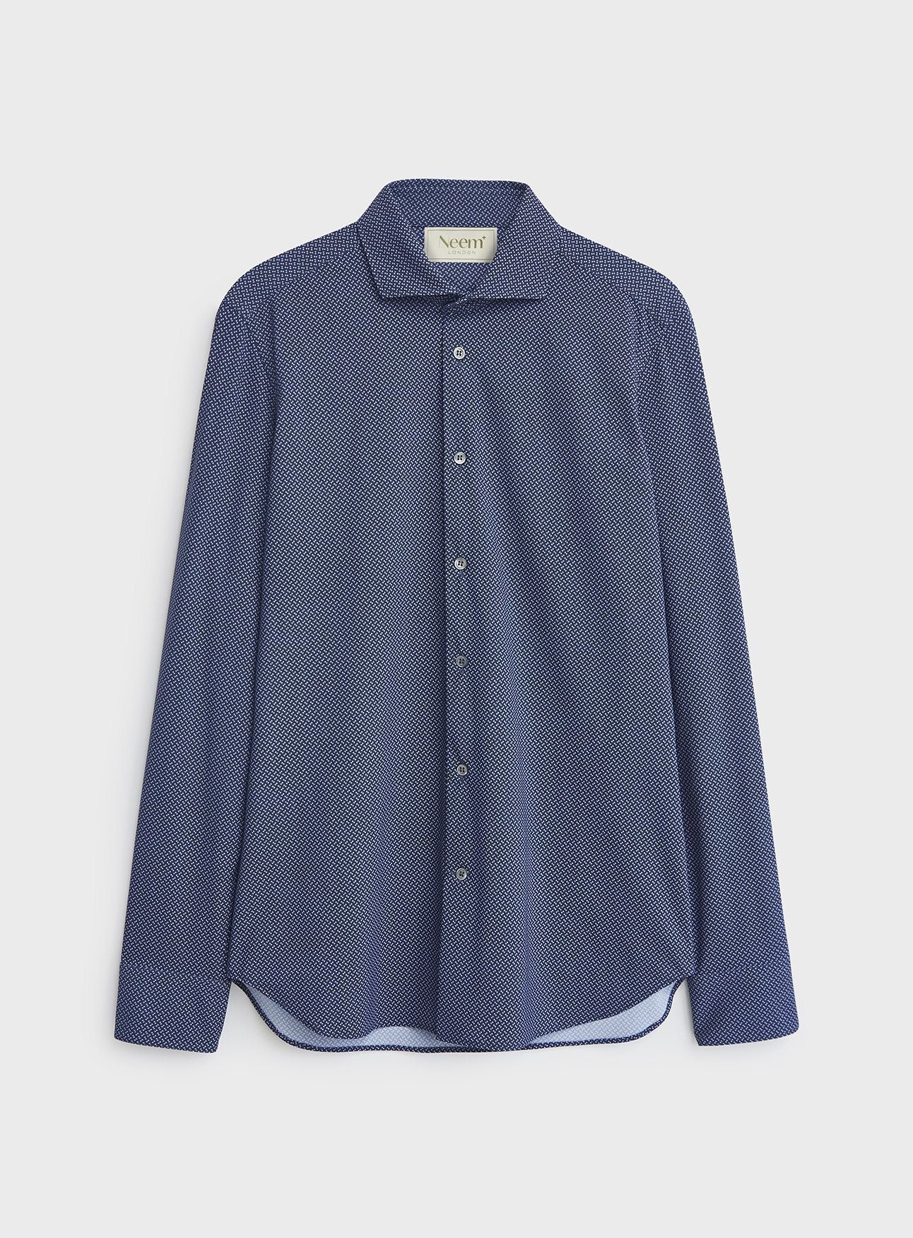 Chemise Confort Imprimée Como Marine Italienne Recyclée