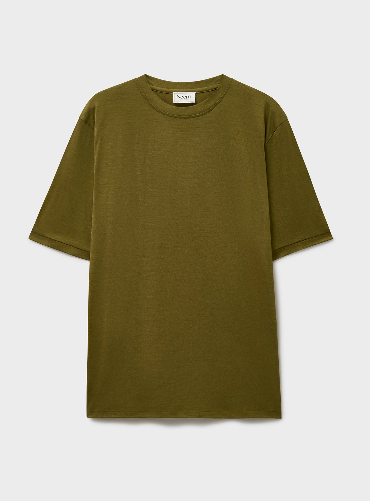 T-shirt en jersey de laine mérinos or antique