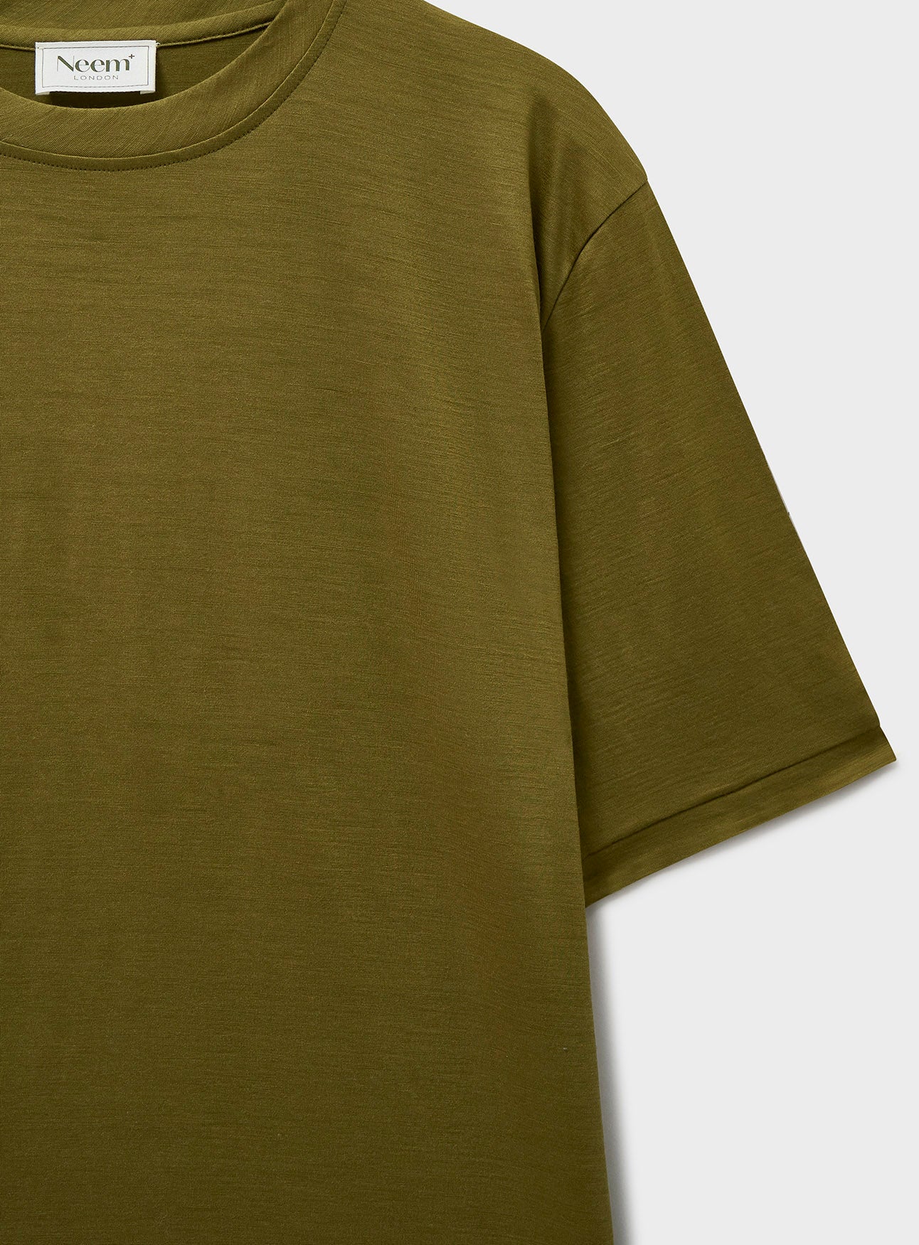T-shirt en jersey de laine mérinos or antique
