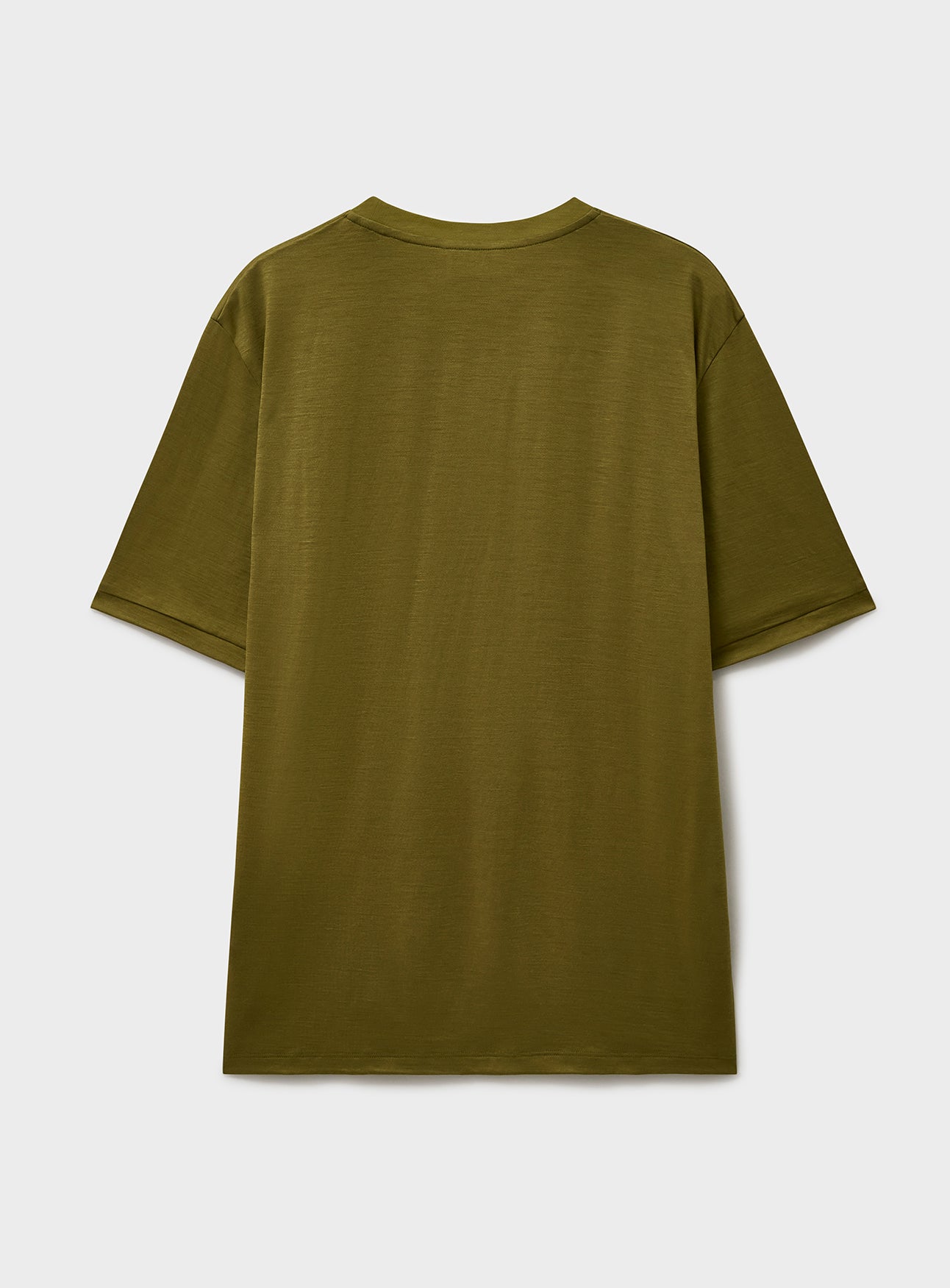 T-shirt en jersey de laine mérinos or antique