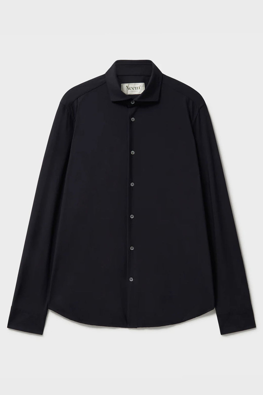 Chemise Confort Coupée Noire Italienne Recyclée
