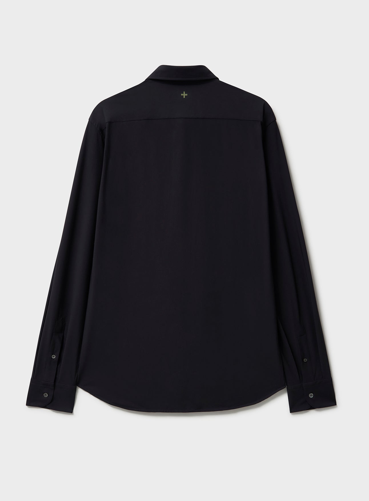 Chemise Confort Coupée Noire Italienne Recyclée