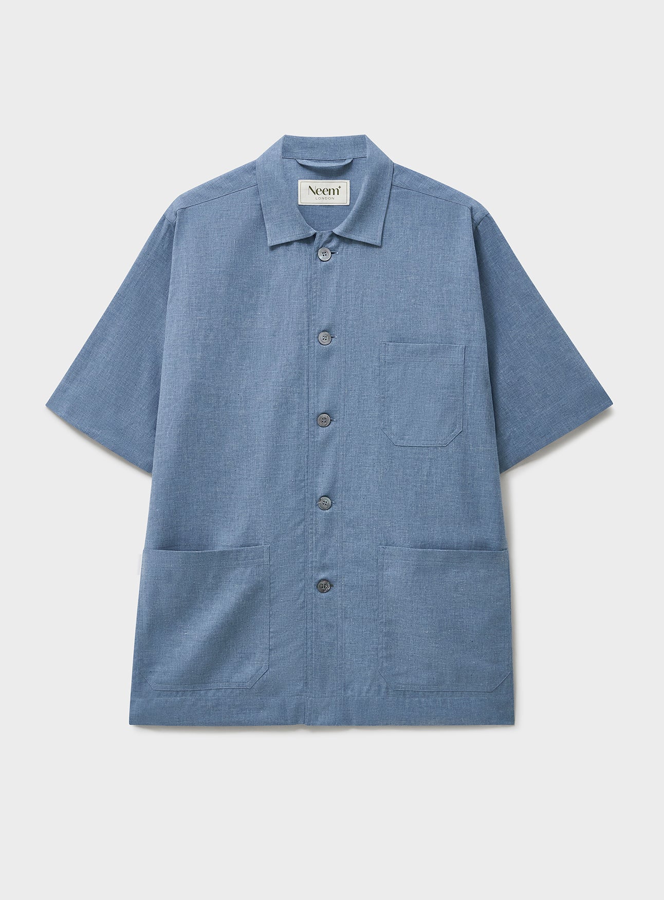 Chemise à manches courtes en coton recyclé Sky