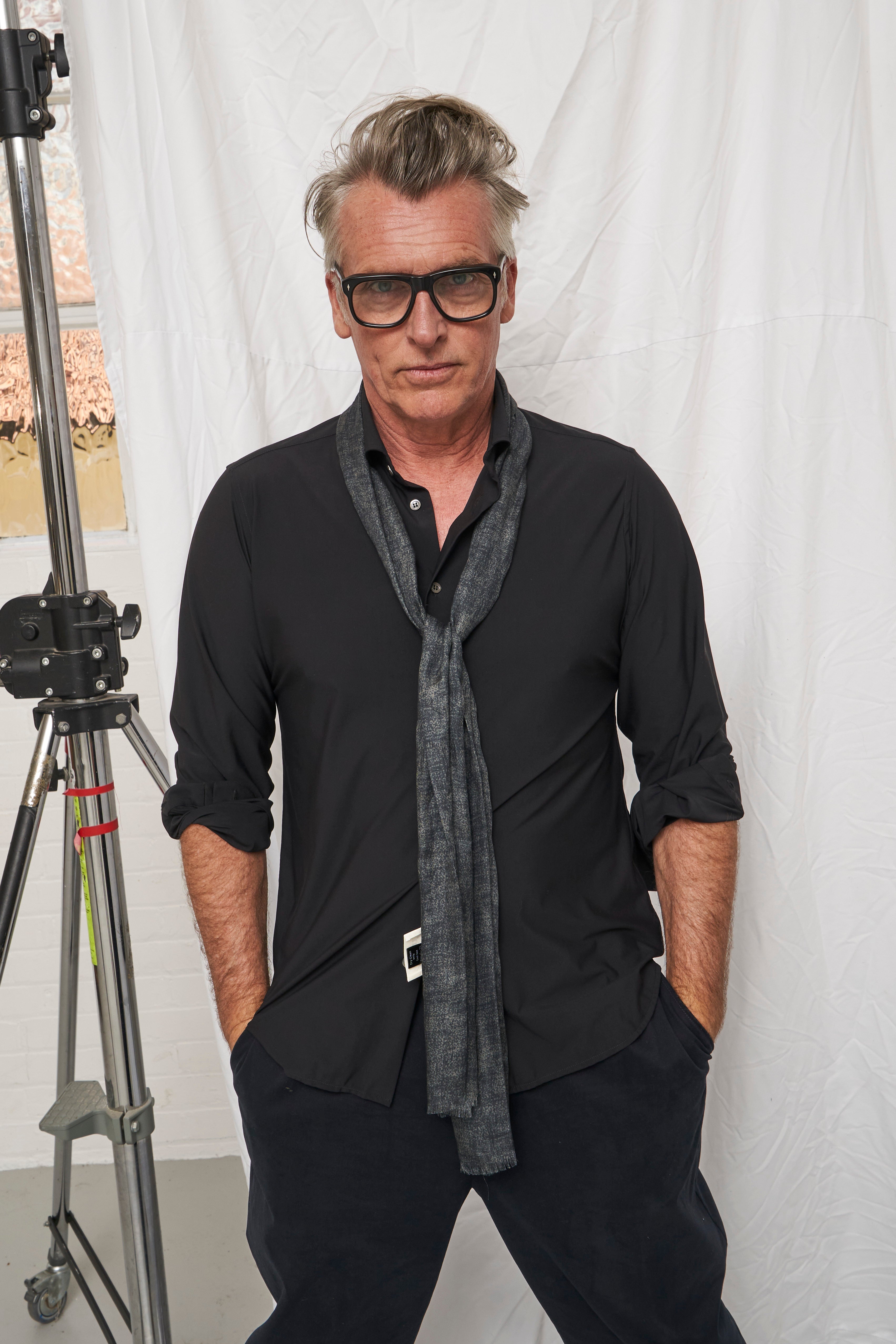 Chemise Confort Coupée Noire Italienne Recyclée