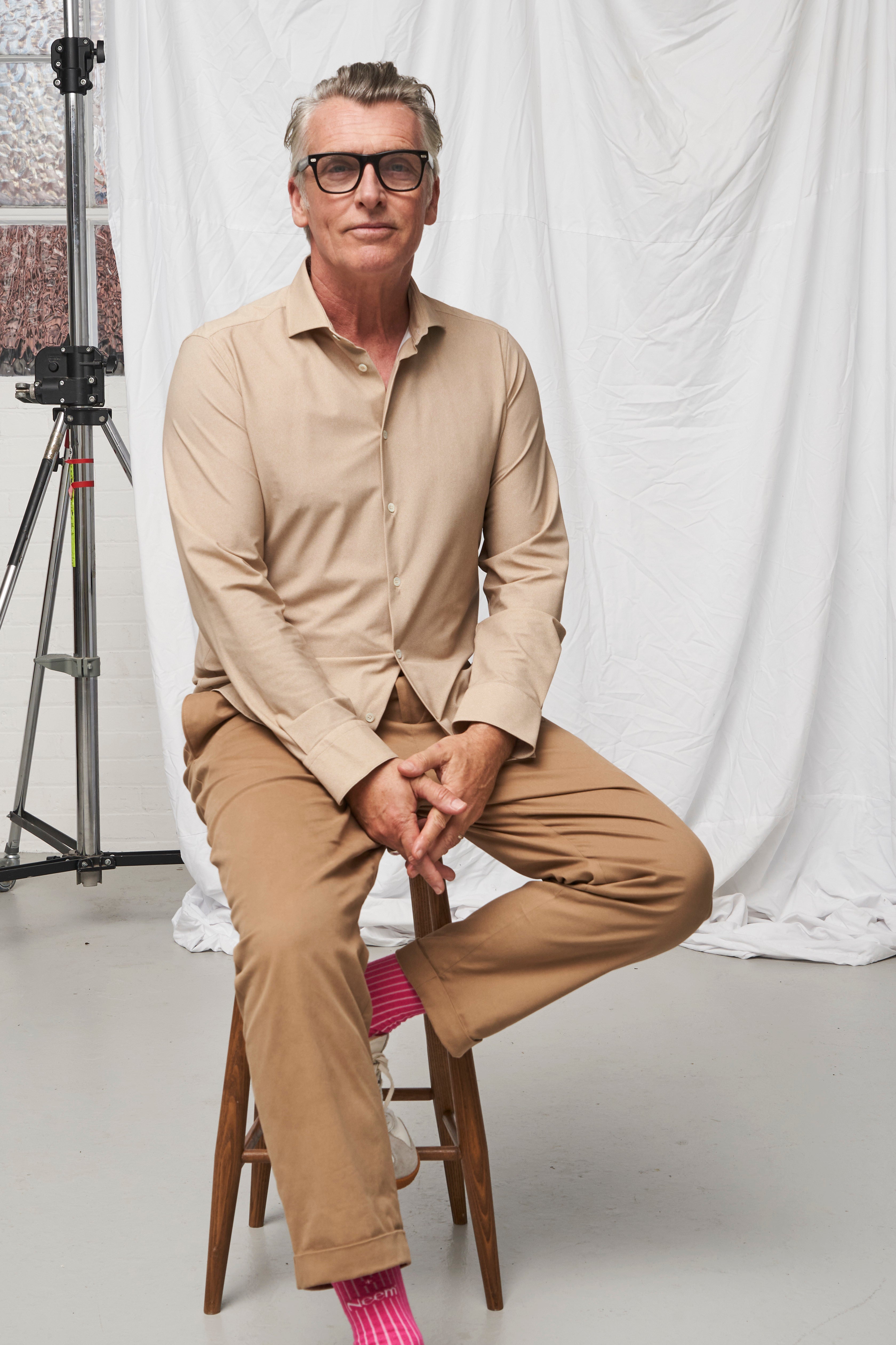Chemise confort coupée en flanelle italienne recyclée