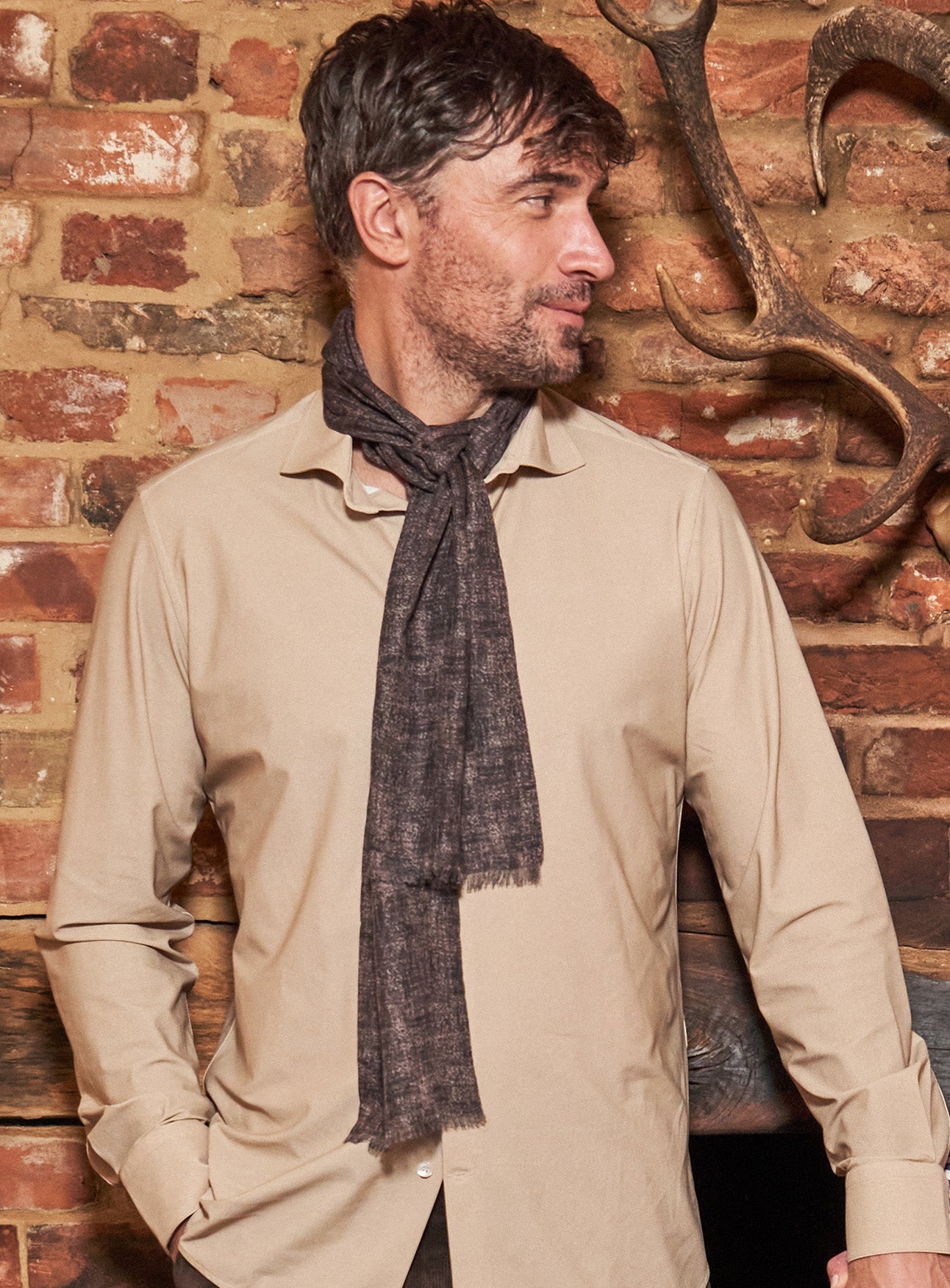 Chemise confort coupée en flanelle italienne recyclée