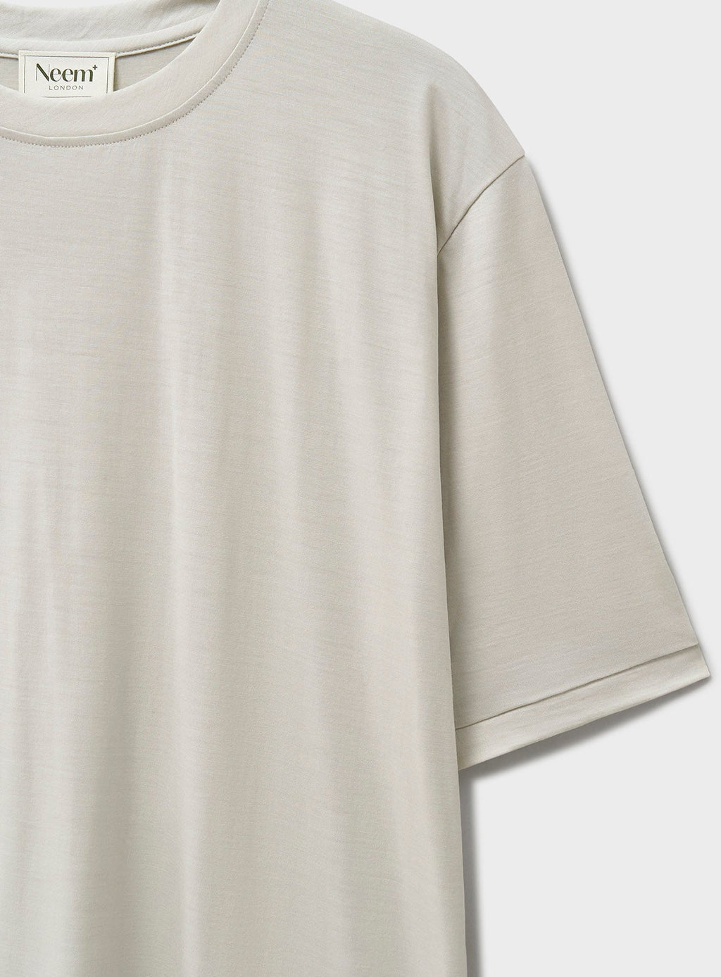 T-shirt écru en jersey de laine mérinos
