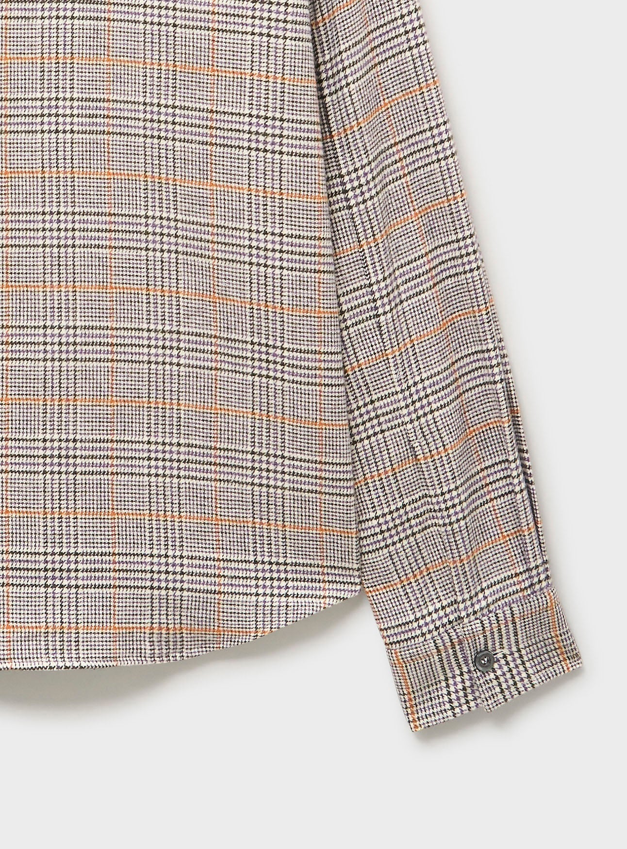 Surchemise en flanelle italienne recyclée Cornwall à carreaux et double poche