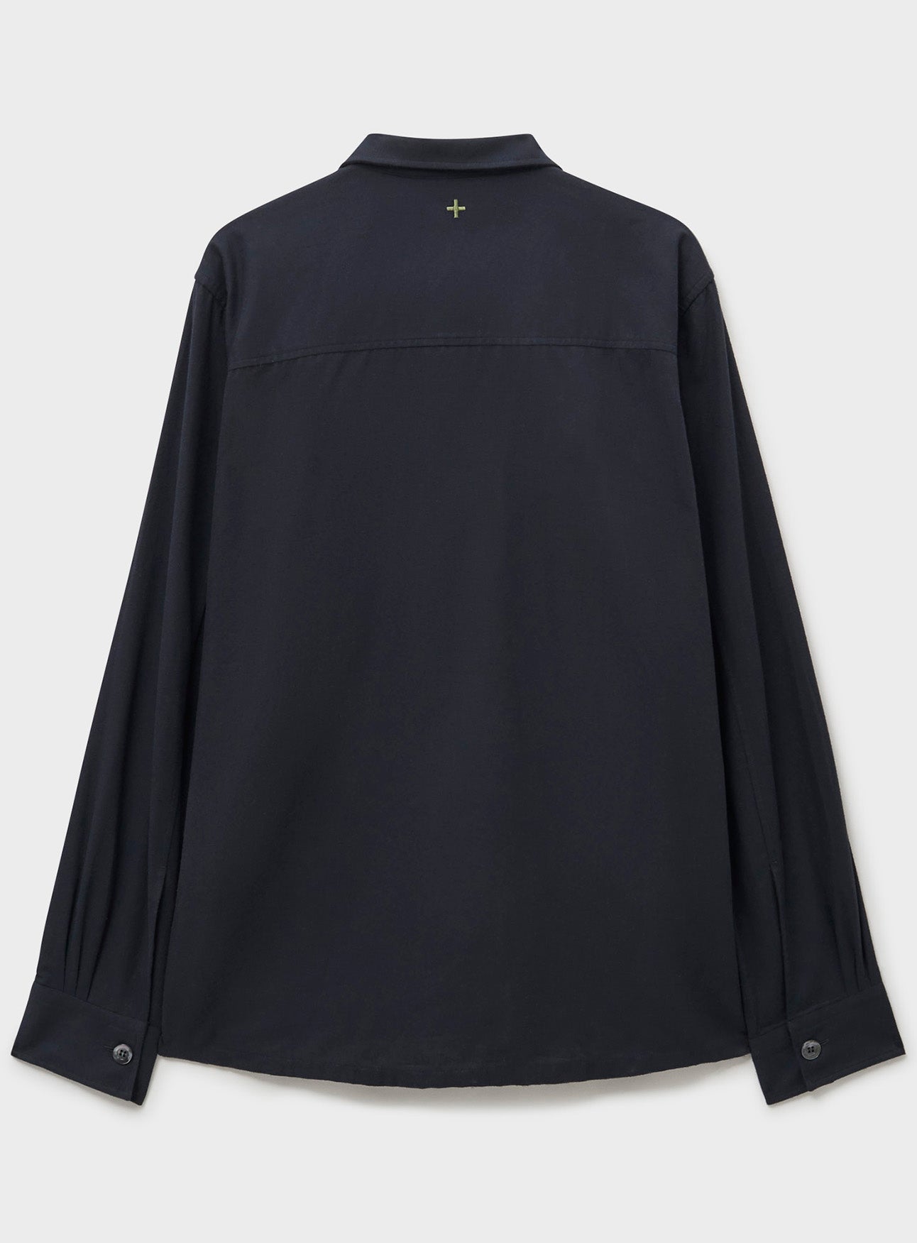 Surchemise en flanelle italienne recyclée noire