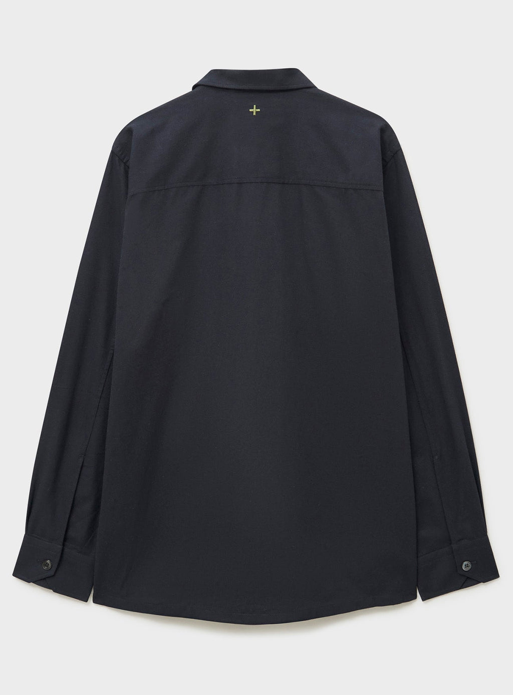 Surchemise noire en flanelle italienne recyclée