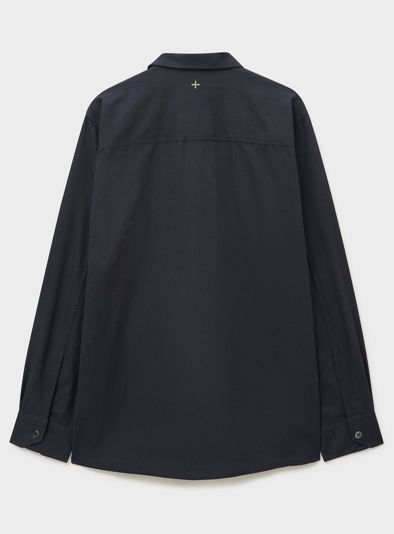 Surchemise noire en flanelle italienne recyclée