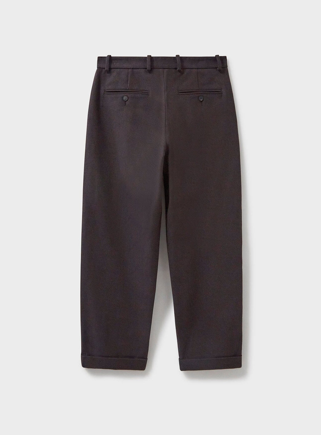 Costume homme en sergé recyclé chocolat