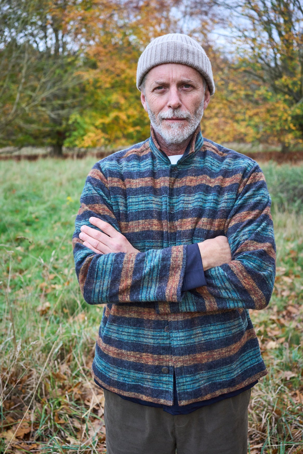 Blouson aviateur country moderne en flanelle épaisse recyclée