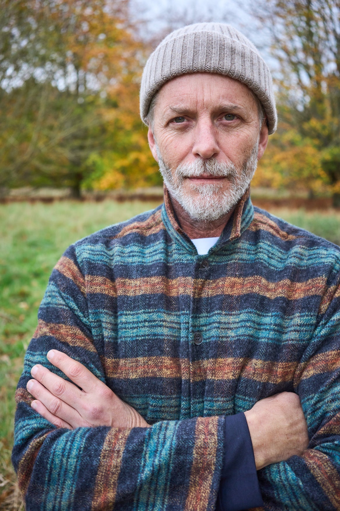 Blouson aviateur country moderne en flanelle épaisse recyclée