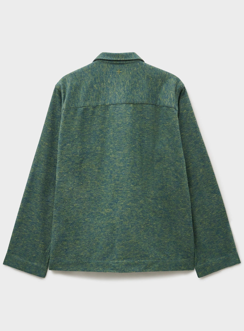 Blouson aviateur en flanelle recyclée épaisse verte