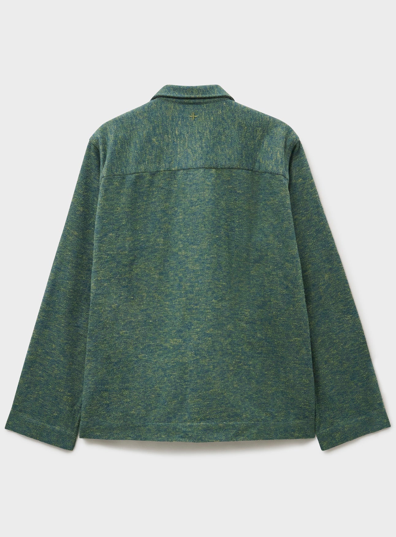 Blouson aviateur en flanelle recyclée épaisse verte