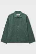 Blouson aviateur en flanelle recyclée épaisse verte