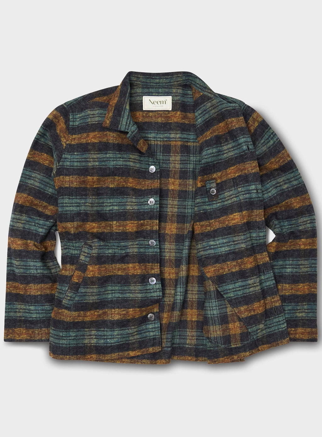 Blouson aviateur country moderne en flanelle épaisse recyclée