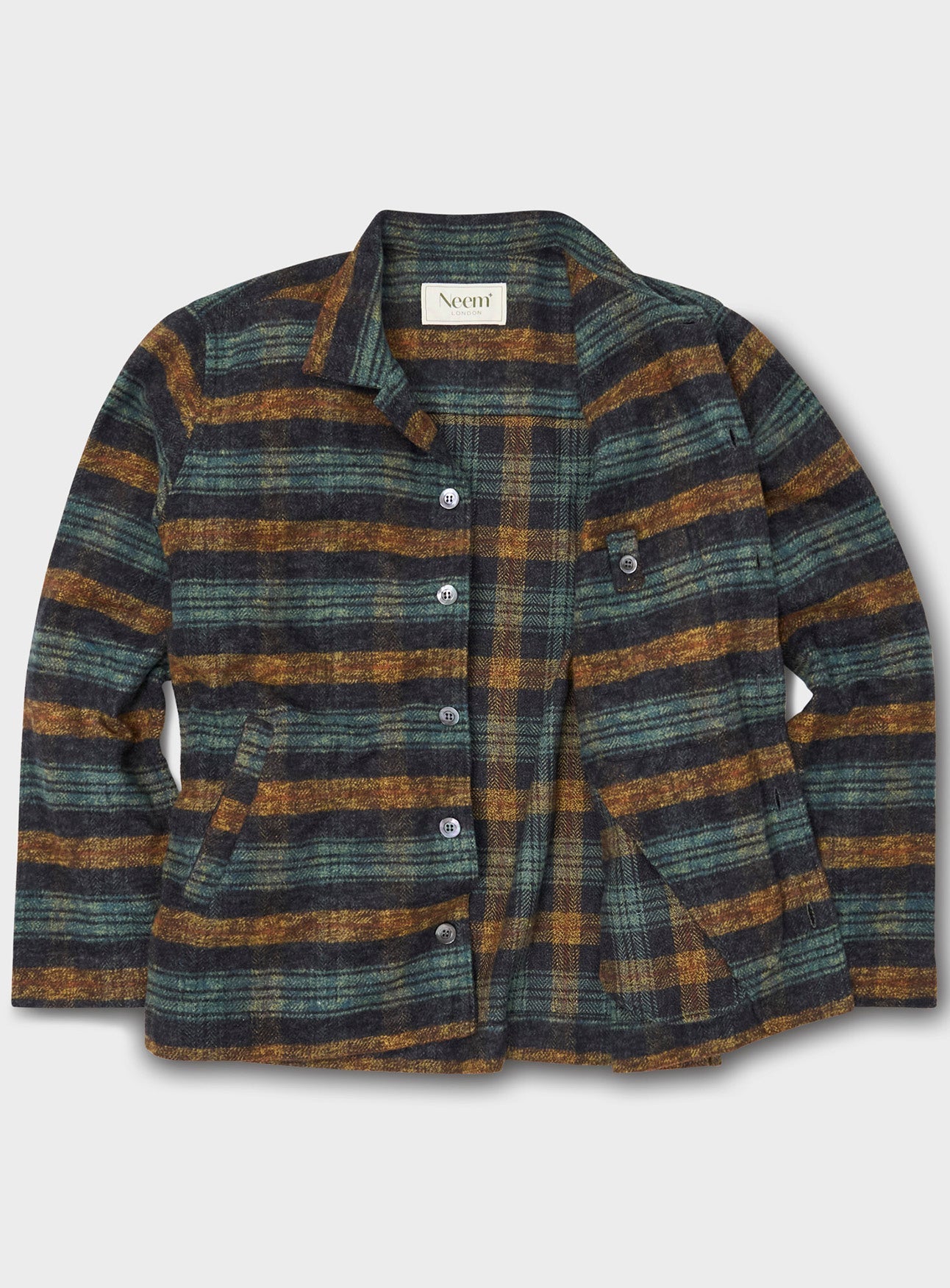 Blouson aviateur country moderne en flanelle épaisse recyclée