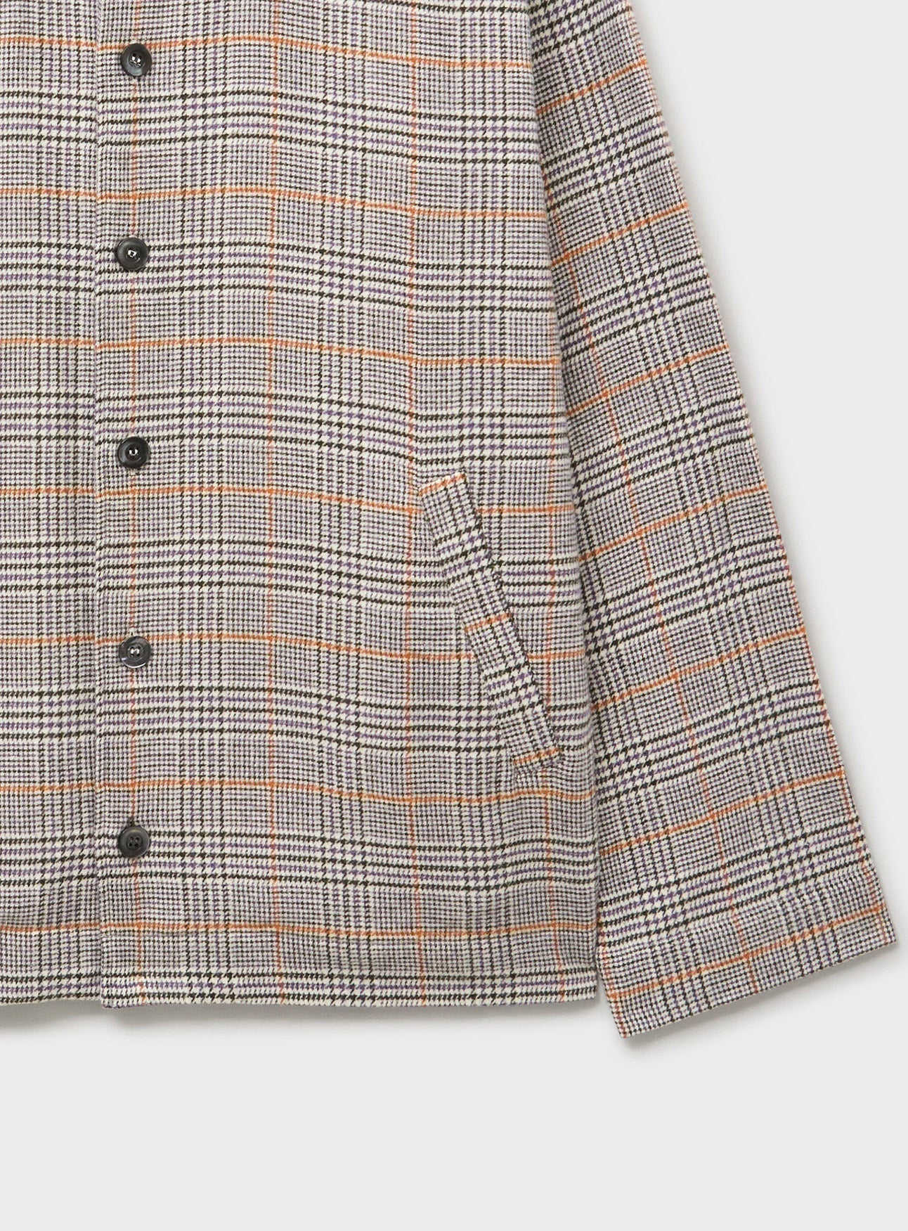 Veste Cornwall à carreaux en flanelle italienne recyclée