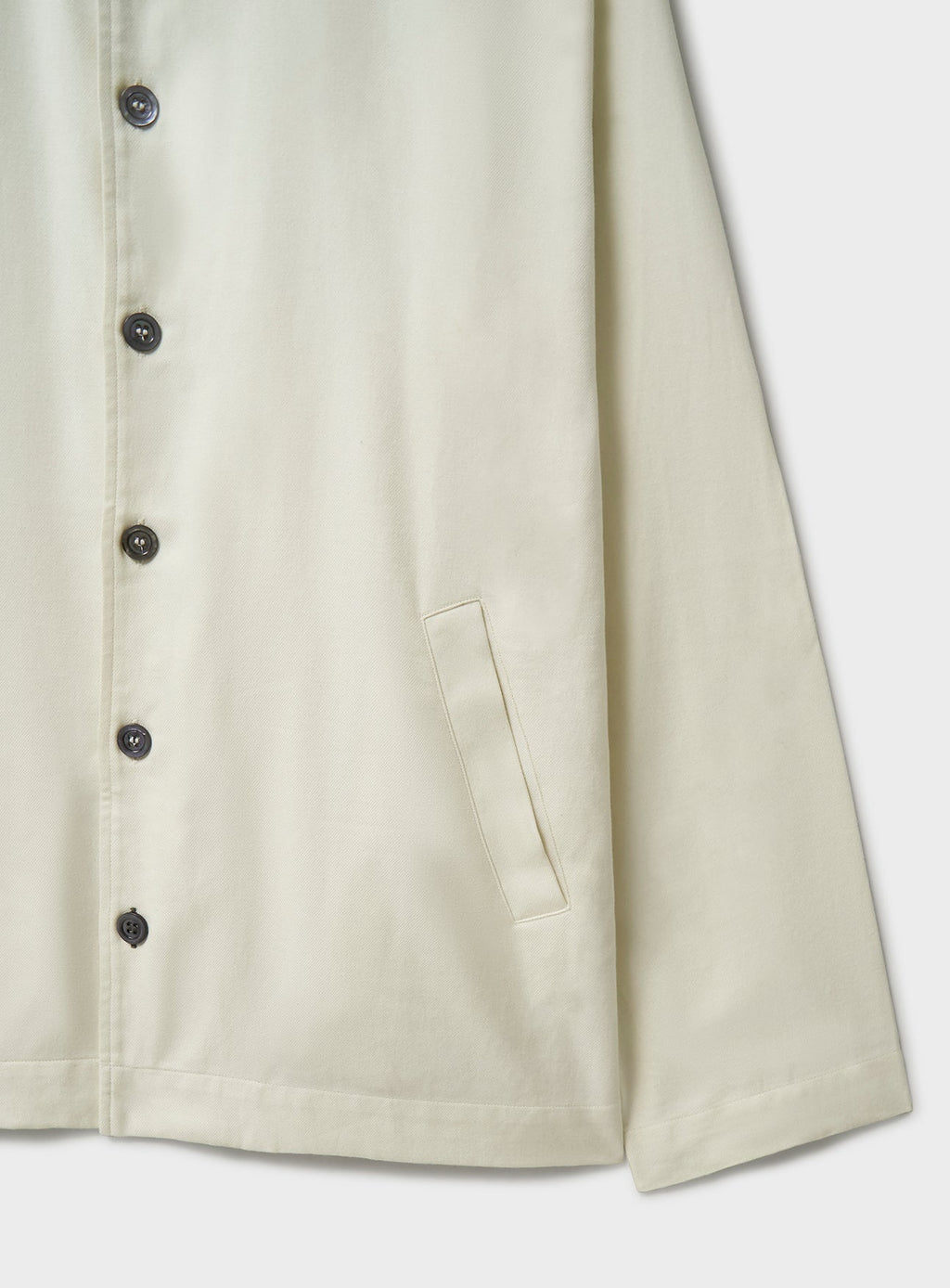 Blouson aviateur blanc antique, non teint et non blanchi, en matière régénérative
