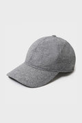 Casquette de baseball gris clair en laine upcyclée