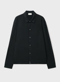 Surchemise noire en jersey Mérinos Super 120s