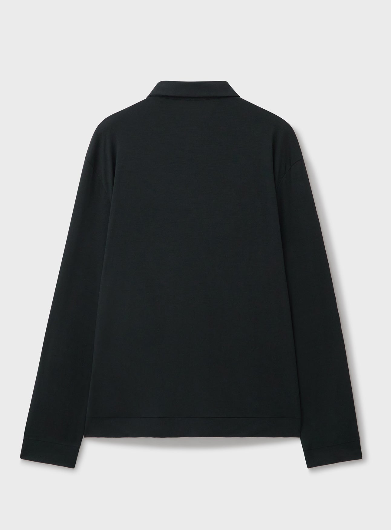 Surchemise noire en jersey Mérinos Super 120s