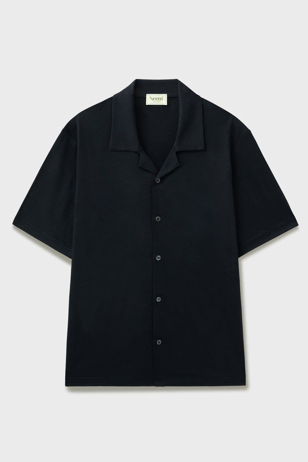 Maillot en mérinos à manches courtes bleu marine
