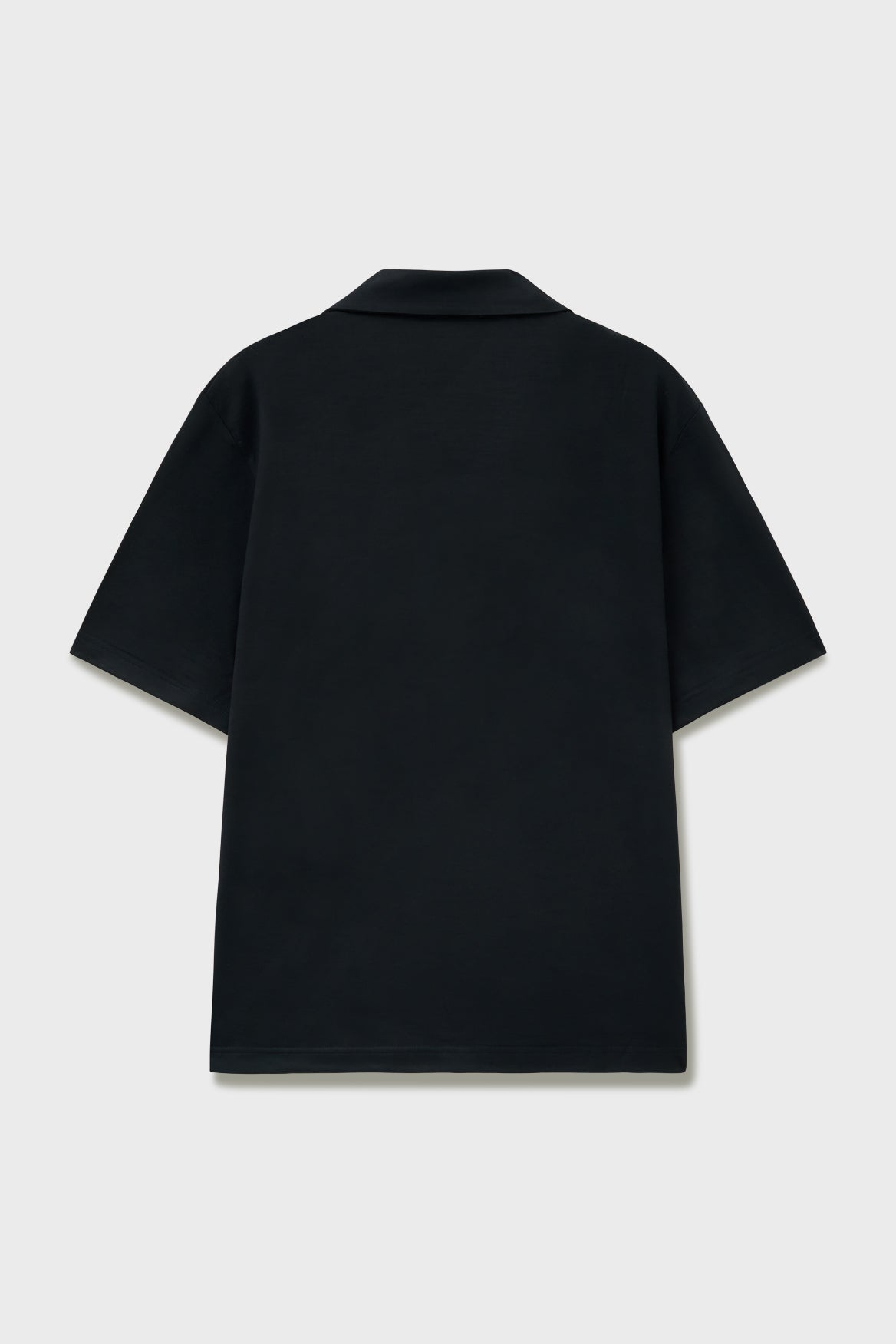 Maillot en mérinos à manches courtes bleu marine