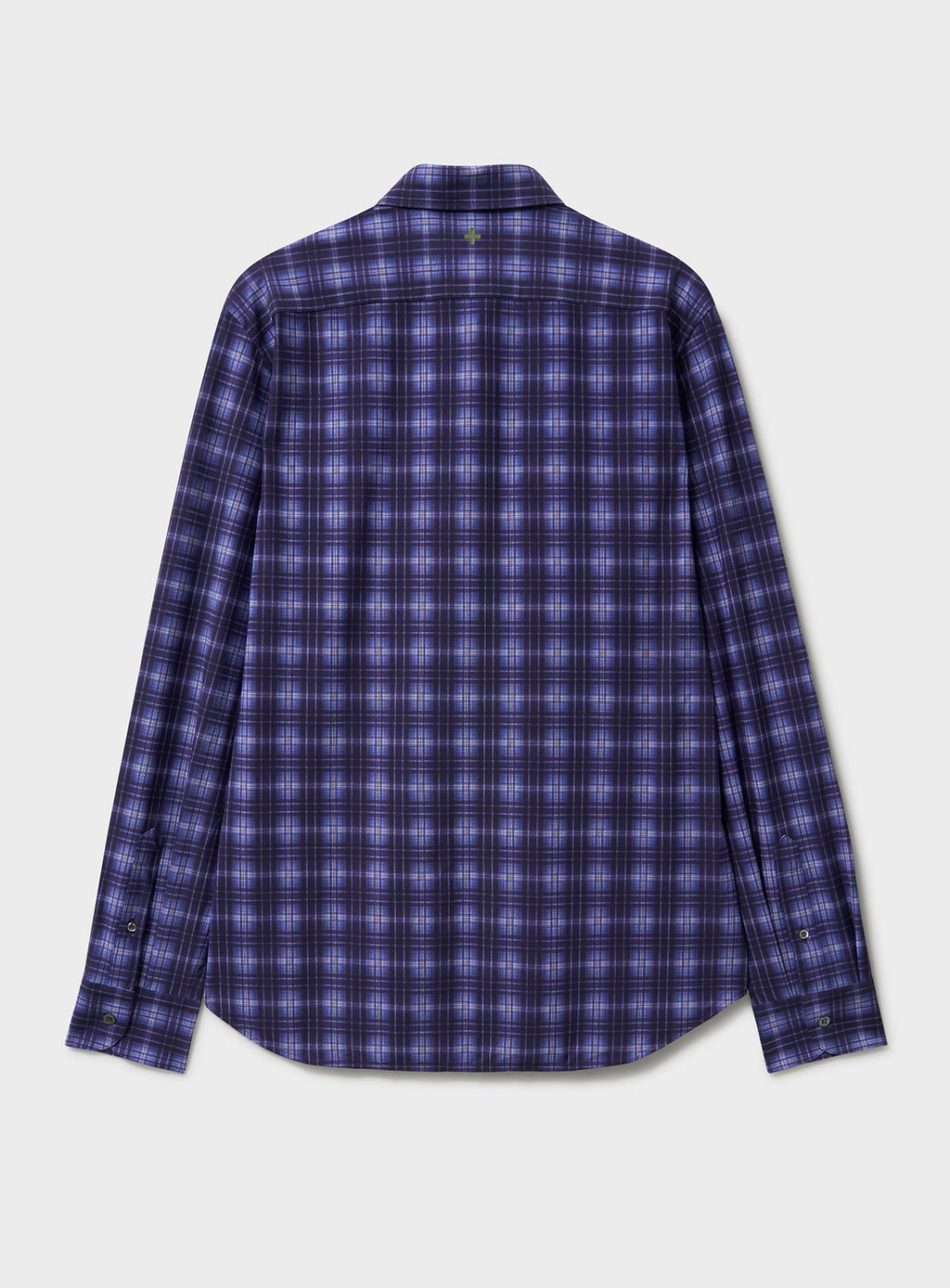 Chemise confort en Cernobbio bleu recyclé avec pans coupés