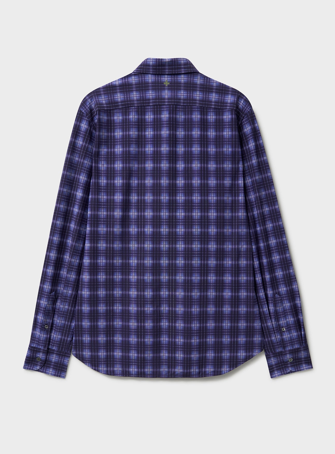 Chemise confort en Cernobbio bleu recyclé avec pans coupés