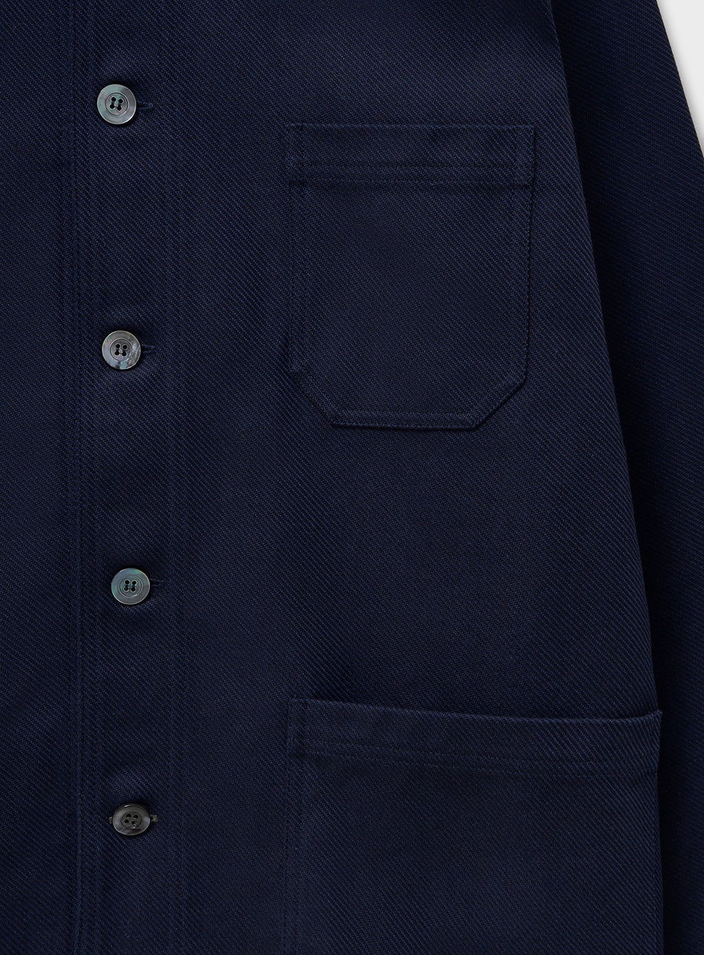 Veste de travail robuste en sergé recyclé marine