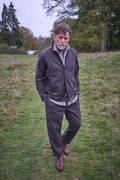 Costume homme en sergé recyclé chocolat