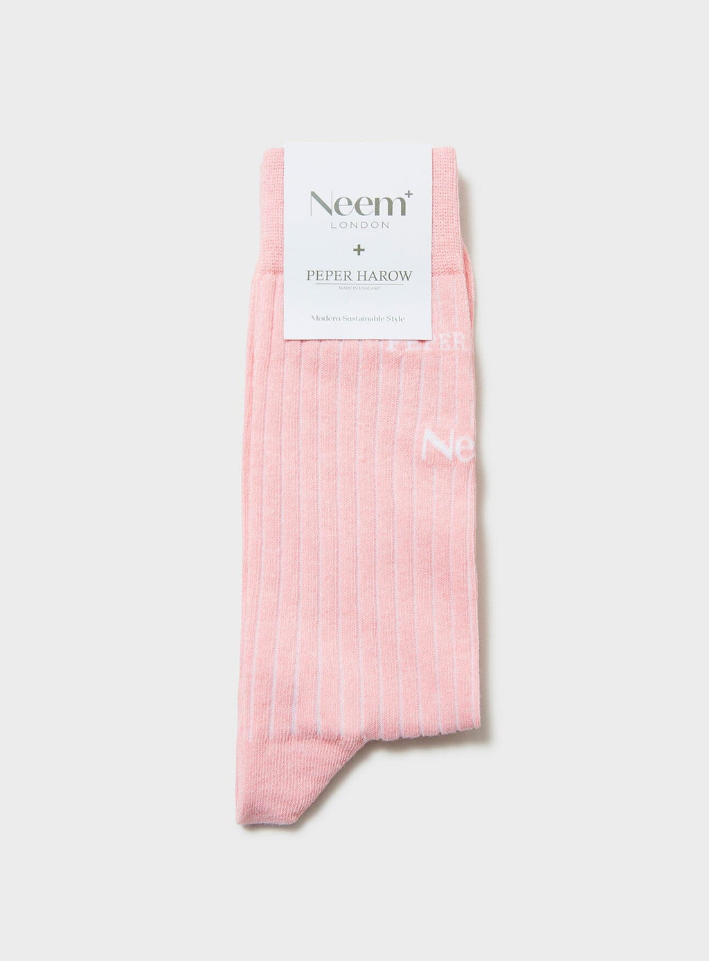 Chaussettes roses côtelées en coton recyclé pour homme (Royaume-Uni)