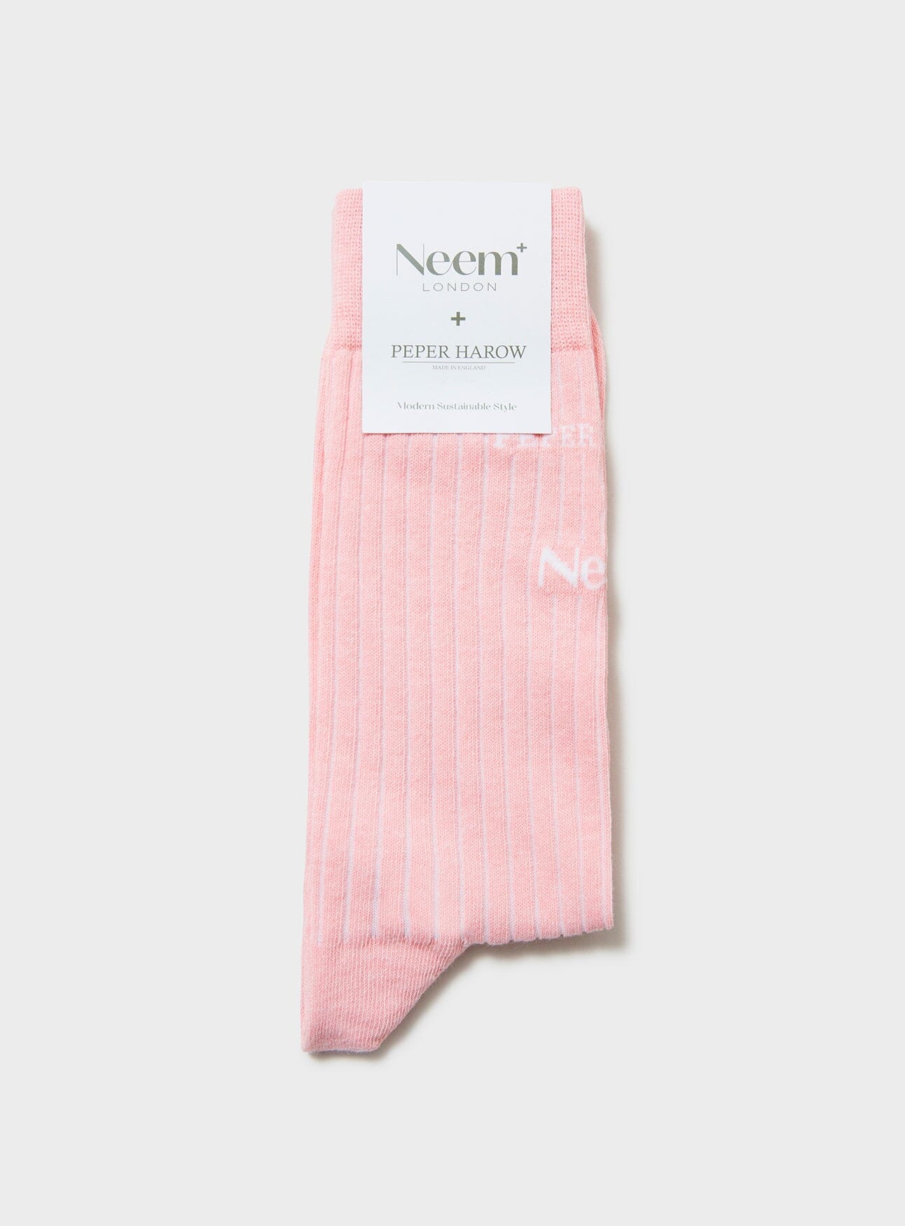 Chaussettes roses côtelées en coton recyclé pour homme (Royaume-Uni)