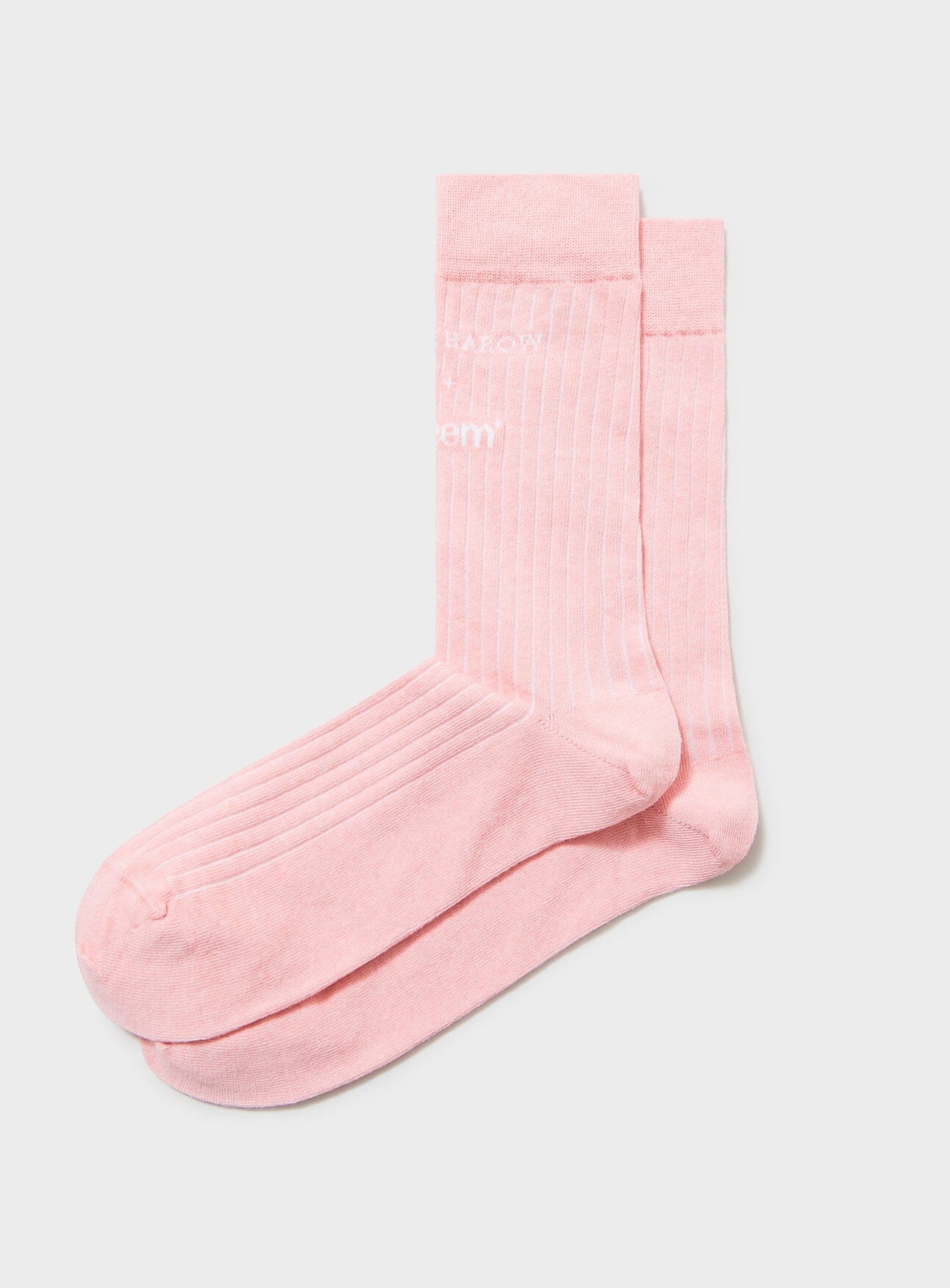 Chaussettes roses côtelées en coton recyclé pour homme (Royaume-Uni)