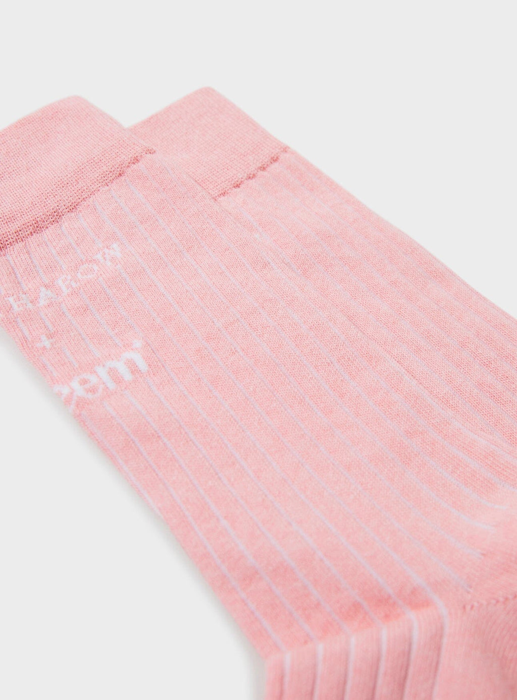 Chaussettes roses côtelées en coton recyclé pour homme (Royaume-Uni)