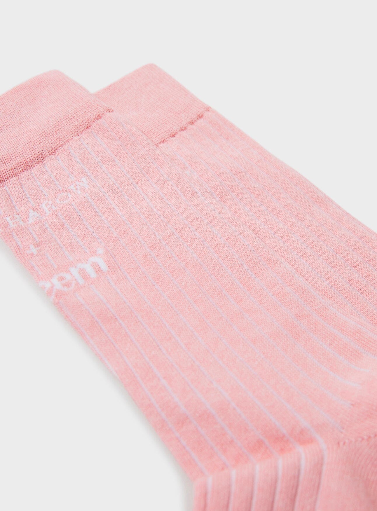 Chaussettes roses côtelées en coton recyclé pour homme (Royaume-Uni)