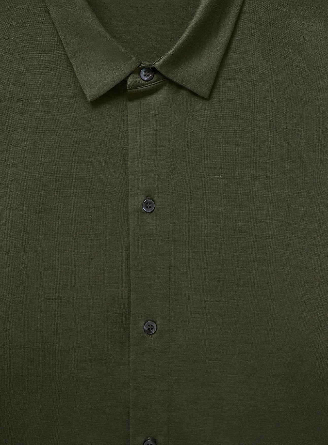 Surchemise en jersey de laine mérinos vert olive
