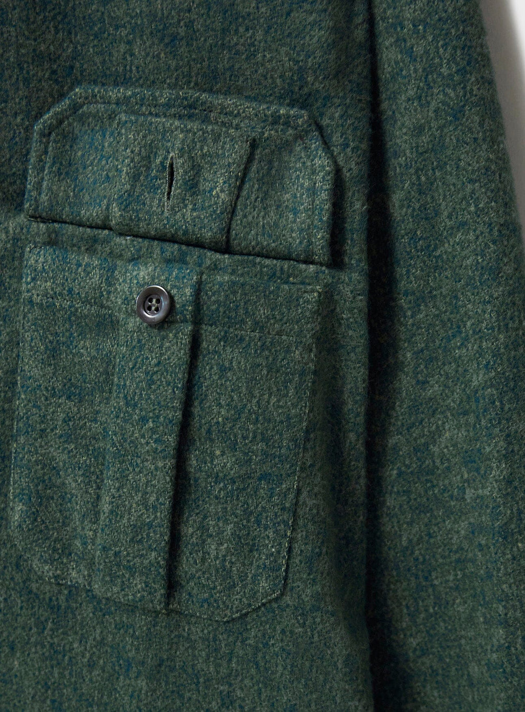 Surchemise homme verte en flanelle douce recyclée épaisse