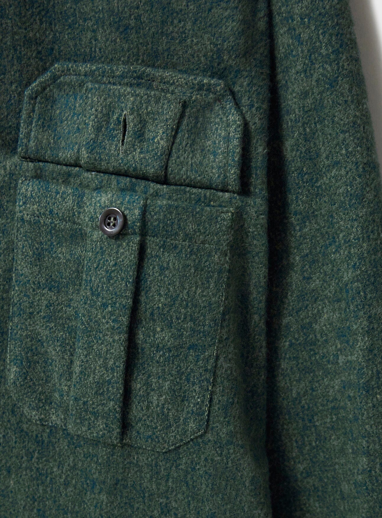 Surchemise homme verte en flanelle douce recyclée épaisse