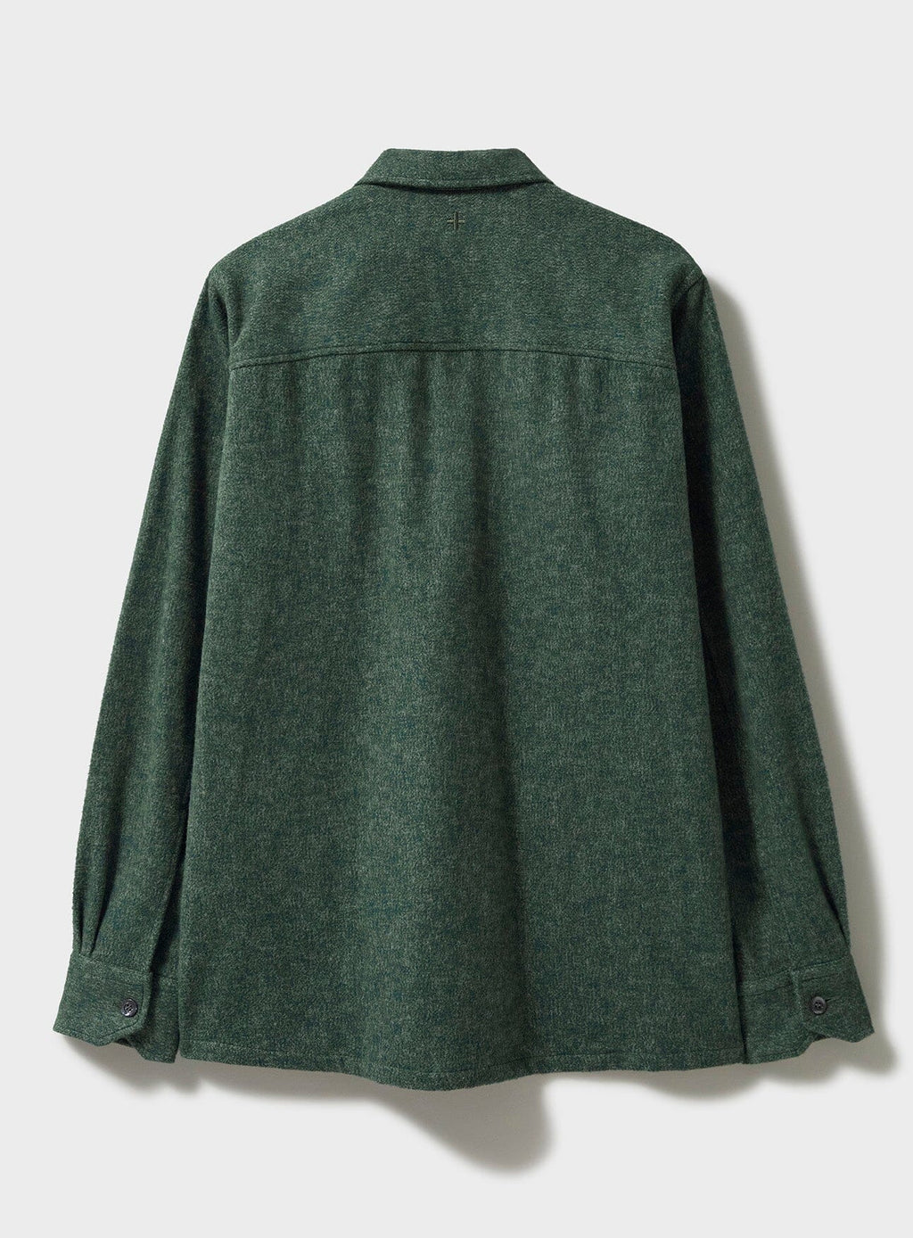 Surchemise homme verte en flanelle douce recyclée épaisse
