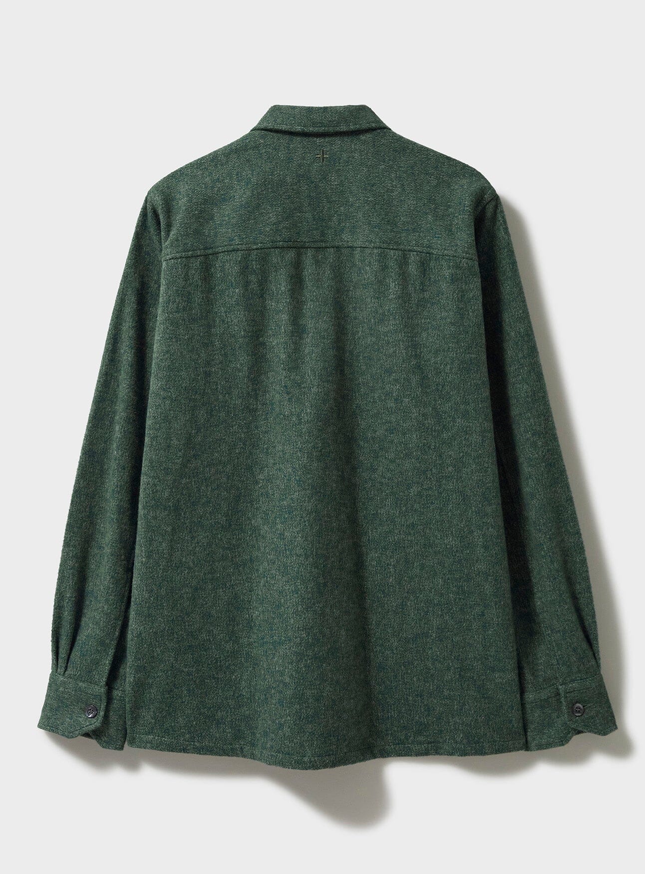 Surchemise homme verte en flanelle douce recyclée épaisse