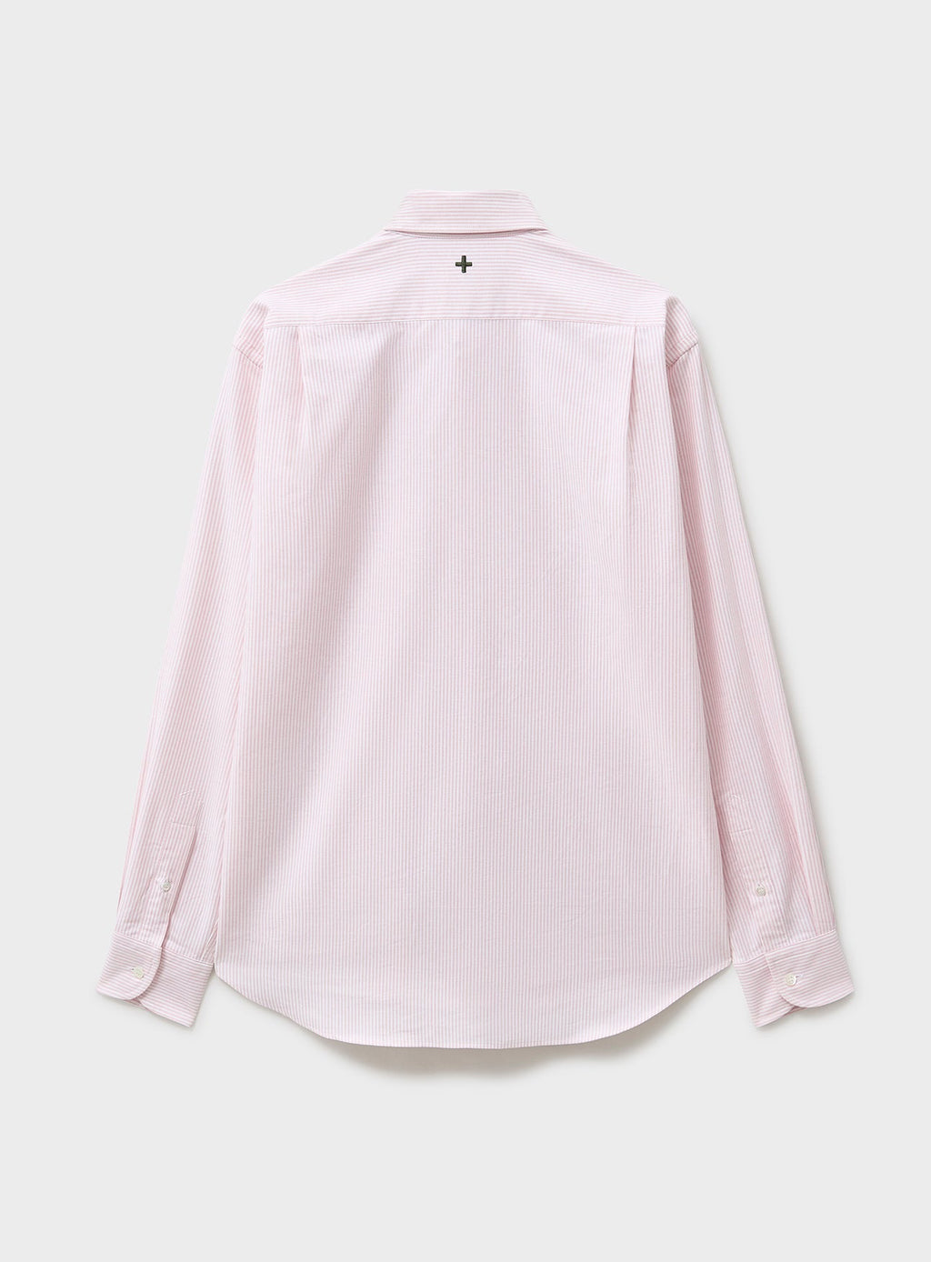 Chemise boutonnée rose en tissu Oxford italien recyclé