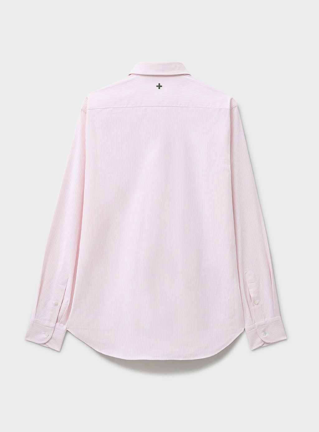 Chemise popover Oxford rose italienne recyclée, nouvelle coupe ouverte
