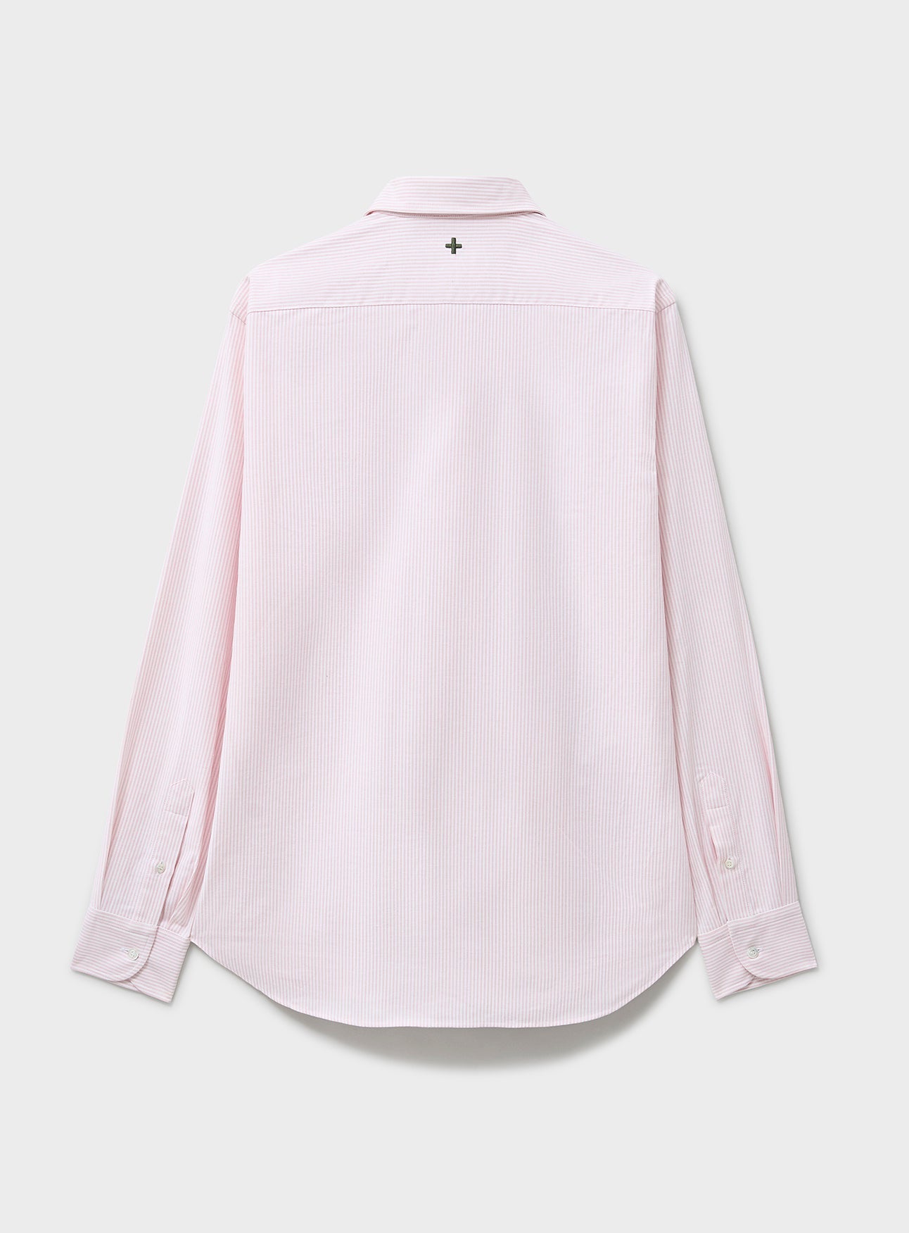 Chemise popover Oxford rose italienne recyclée, nouvelle coupe ouverte