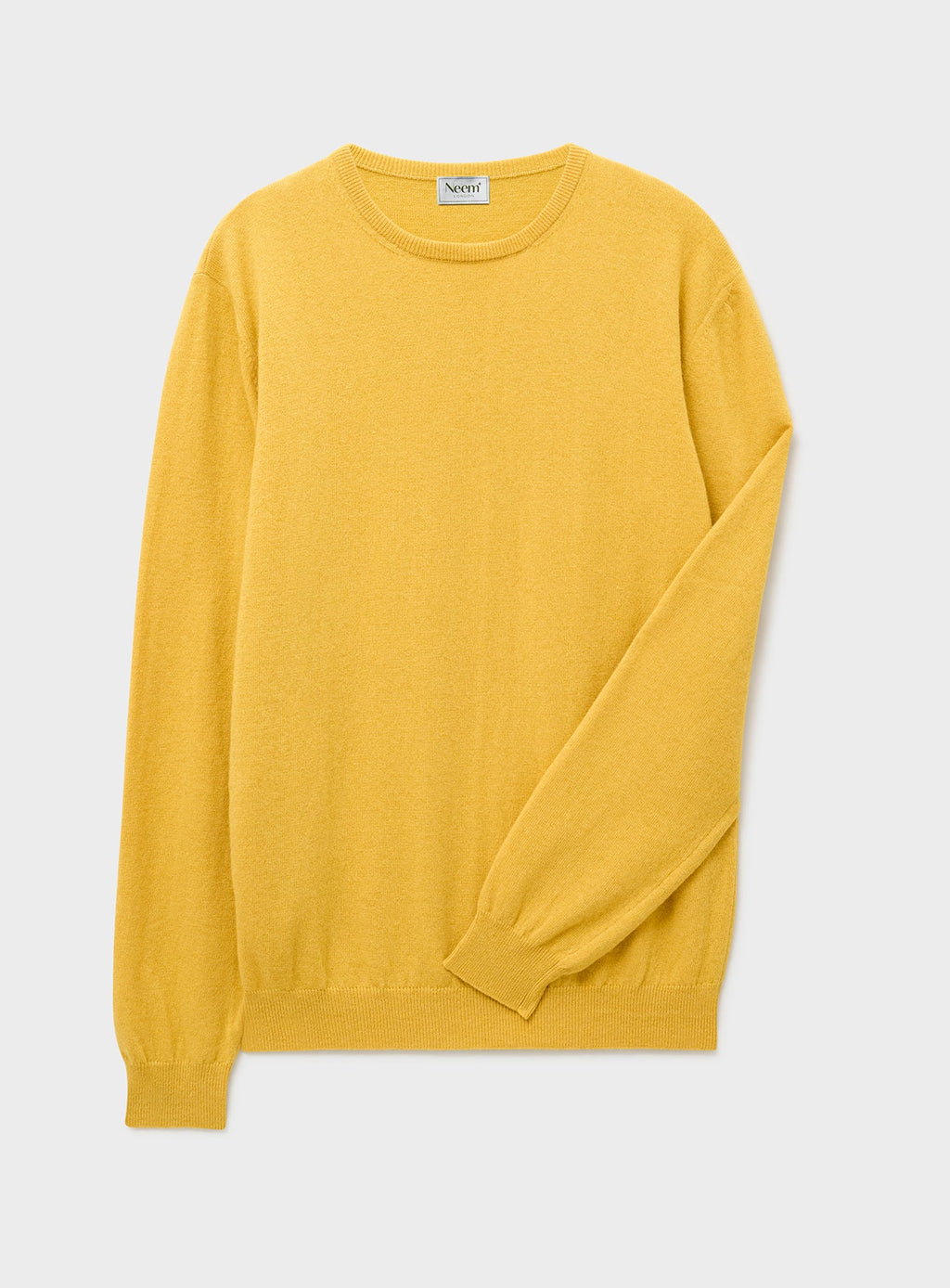Pull Ras du Cou Jaune en Maille de Laine Italienne Recyclée