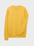 Pull Ras du Cou Jaune en Maille de Laine Italienne Recyclée